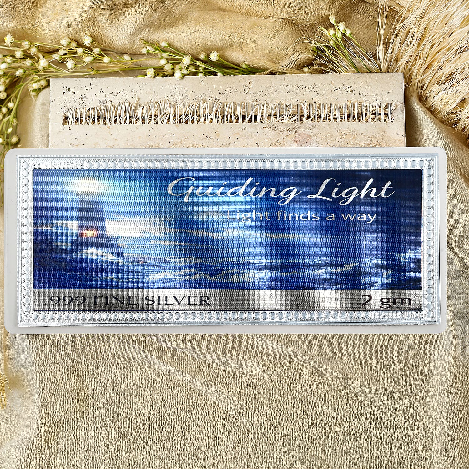 999 Fine Silver Whispers of Ocean Embossed Sheet (2 g)