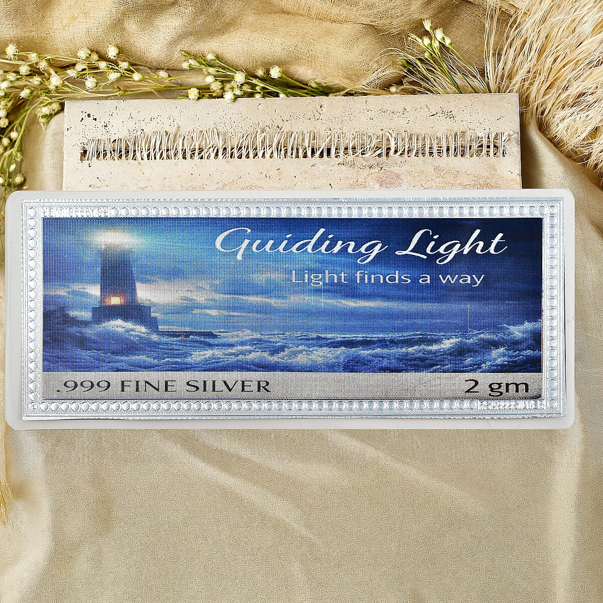 999 Fine Silver Whispers of Ocean Embossed Sheet (2 g) image number 2