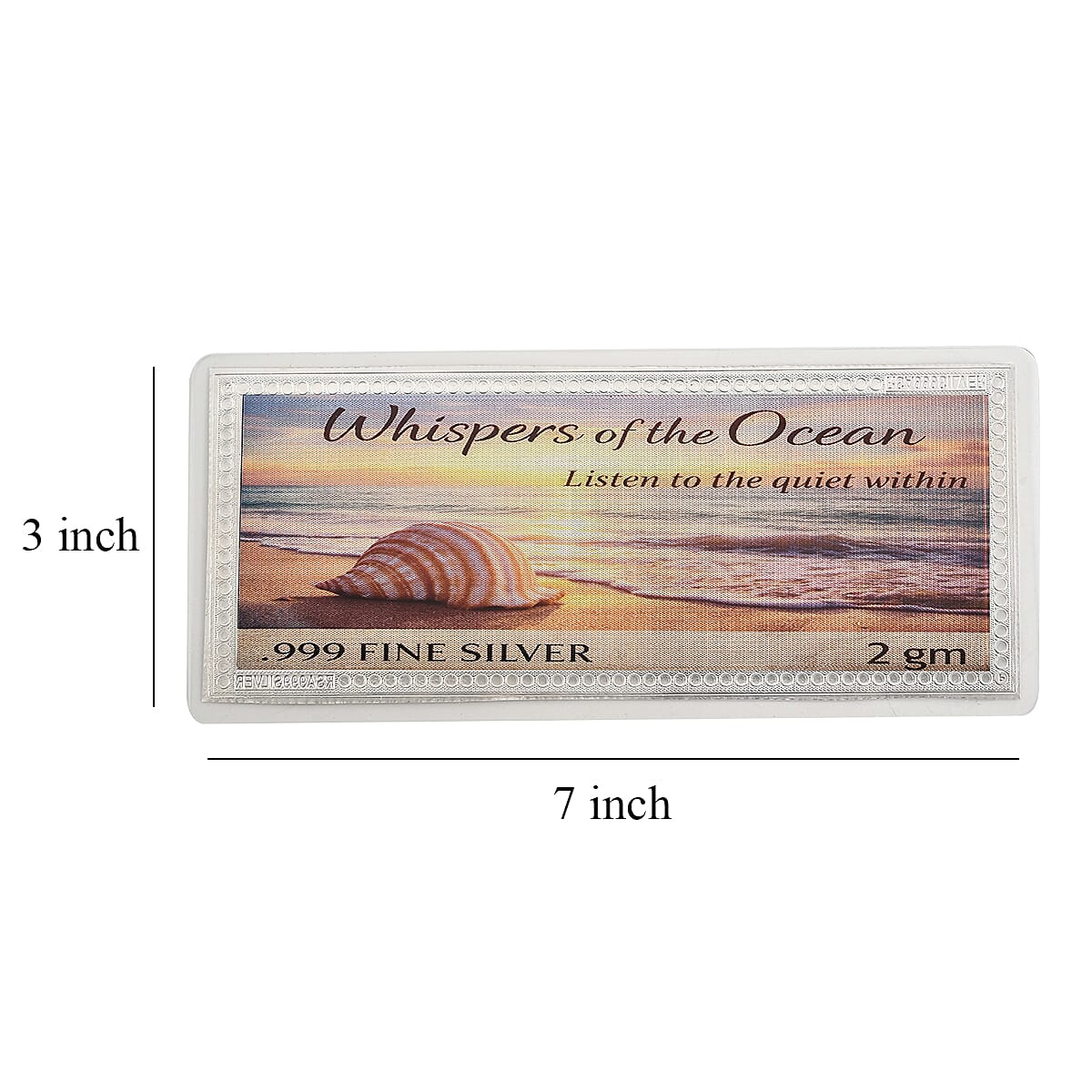 999 Fine Silver Whispers of Ocean Embossed Sheet (2 g) image number 8
