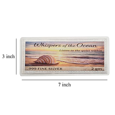 999 Fine Silver Whispers of Ocean Embossed Sheet (2 g)