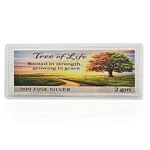 999 Fine Silver Tree of Life Embossed Sheet (2 g)