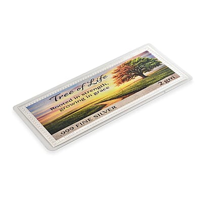 999 Fine Silver Tree of Life Embossed Sheet (2 g)