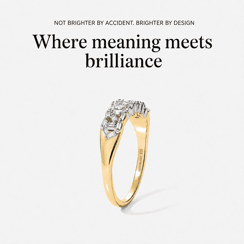 Luxuriant Lab Grown Diamond G-H SI 0.25 ctw Half Eternity Band Ring in 18K Vermeil Yellow Gold Over Sterling Silver (Size 5.0)