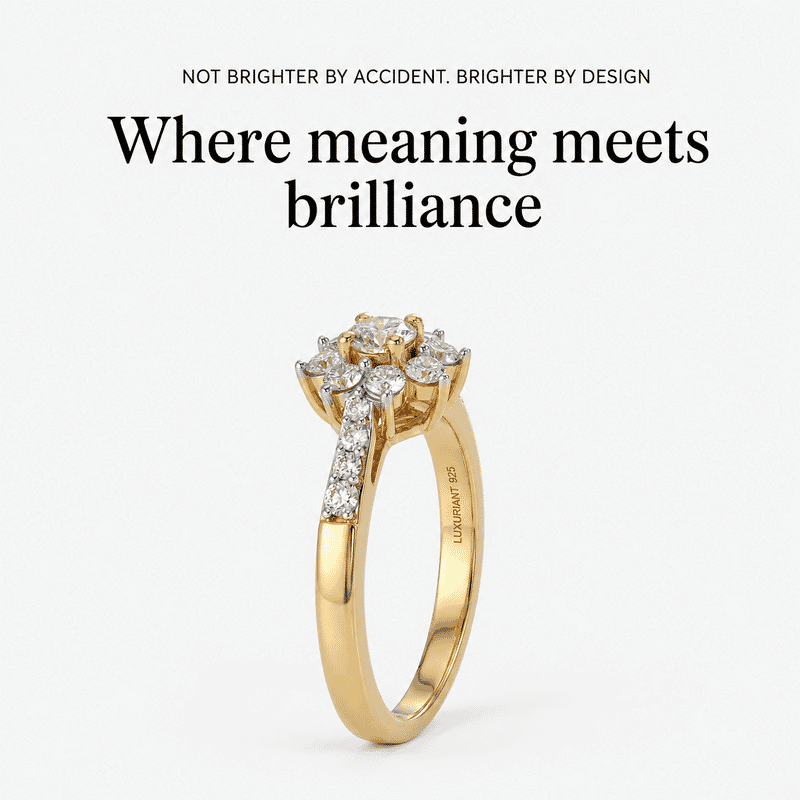 Luxuriant Lab Grown Diamond G-H SI 0.75 ctw Ring in 18K Vermeil Yellow Gold Over Sterling Silver (Size 5.0)