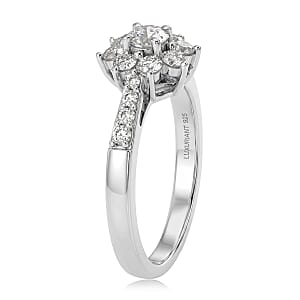 Luxuriant Lab Grown Diamond G-H SI 0.75 ctw Ring in Rhodium Over Sterling Silver (Size 6.0) (Del. In 10-12 Days)