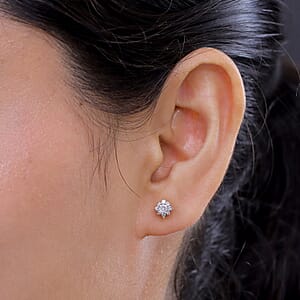 Luxuriant Lab Grown Diamond G-H SI 0.33 ctw Earrings in 18K Vermeil Yellow Gold Over Sterling Silver