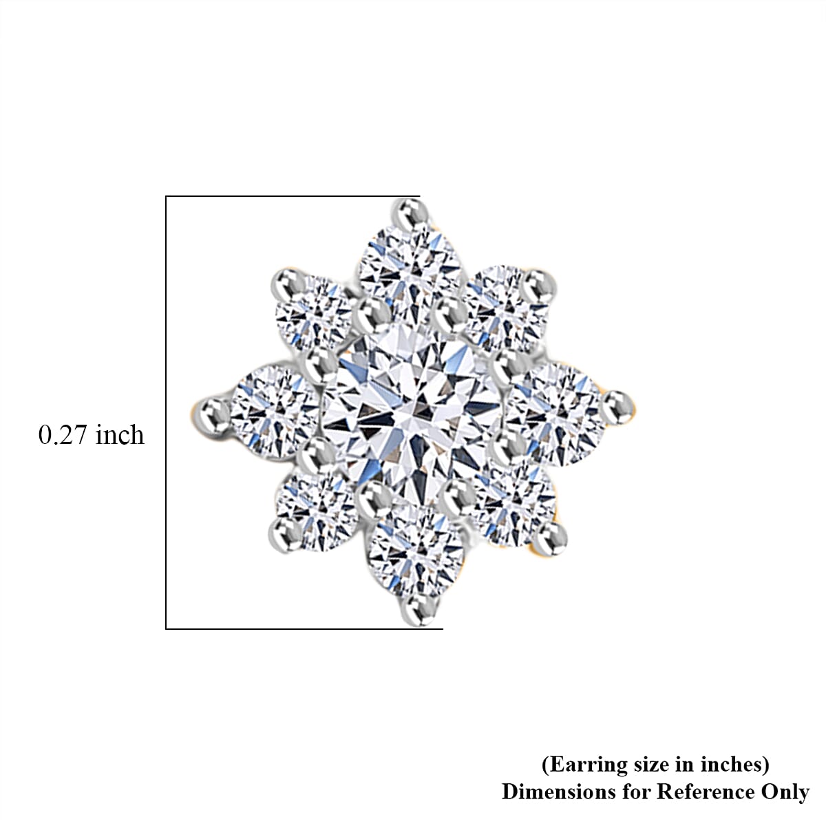 Luxuriant Lab Grown Diamond G-H SI 0.33 ctw Earrings in 18K Vermeil Yellow Gold Over Sterling Silver image number 4