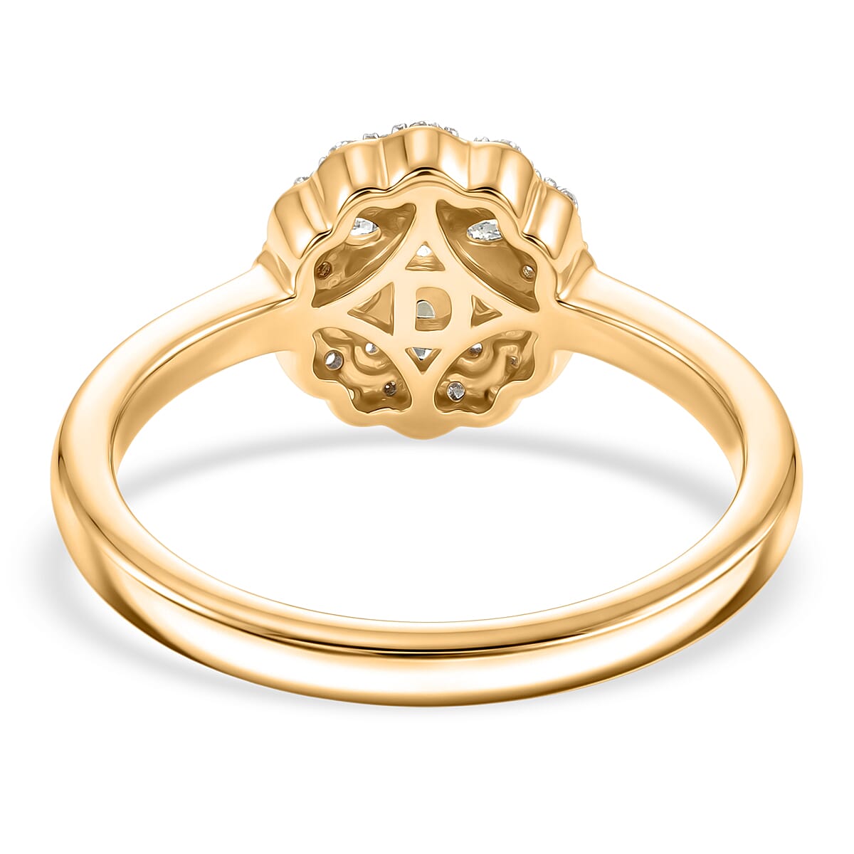D'Joy Narsipatnam Alexandrite and Moissanite 0.75 ctw Garden Spark Flower Ring in 18K Vermeil Yellow Gold Over Sterling Silver (Size  10.0) image number 4