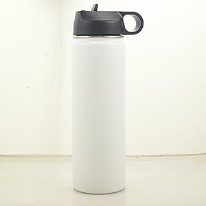 Closeout The Memory Company White Double Wall Stainless Steel Water Bottle 22oz