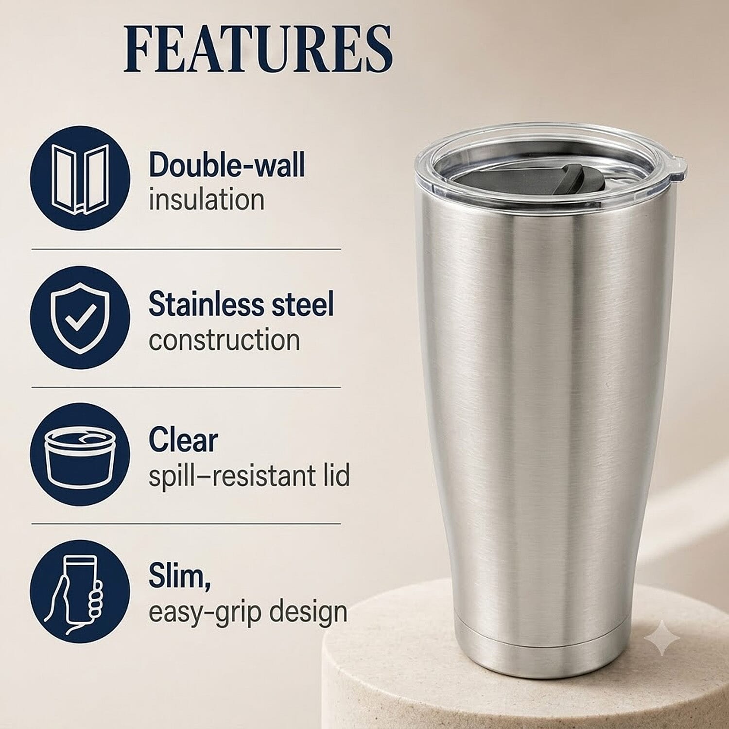 Closeout The Memory Company Double Wall Stainless Steel Tumbler 20oz