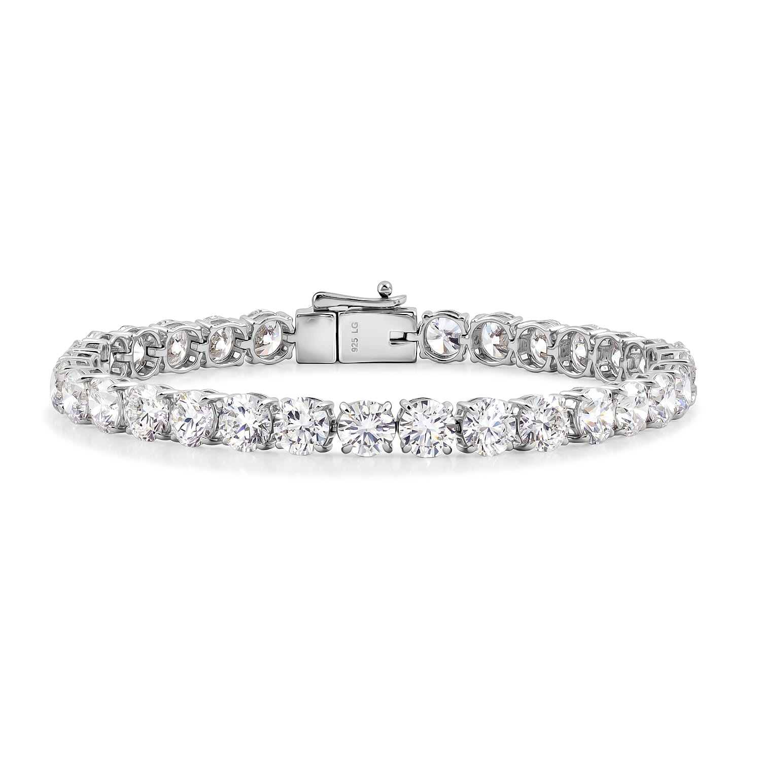 Luxuriant Lab Grown Diamond SI 16.60 ctw Tennis Bracelet in Sterling Silver (7.00 In)