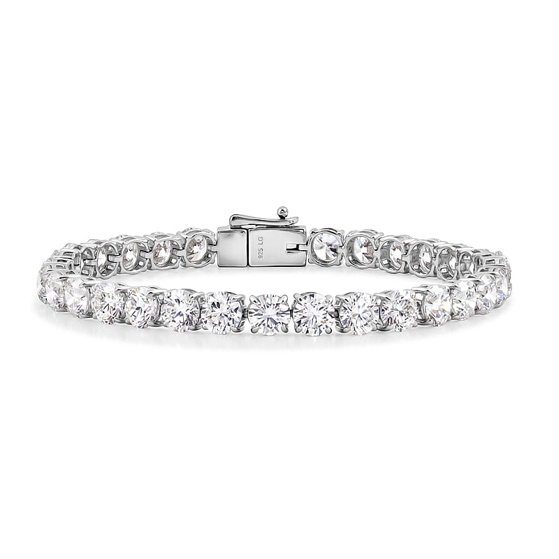 Luxuriant Lab Grown Diamond SI 16.60 ctw Tennis Bracelet in Sterling Silver (7.00 In)