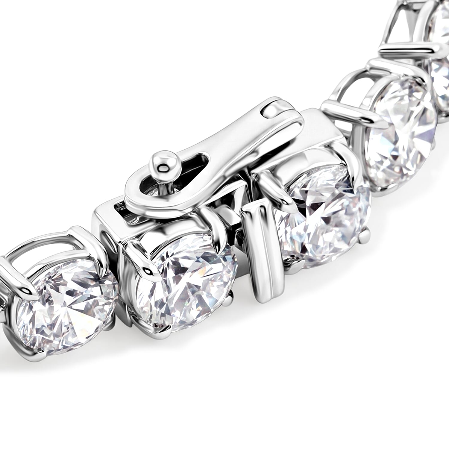 Luxuriant Lab Grown Diamond SI 16.60 ctw Tennis Bracelet in Sterling Silver (7.00 In)
