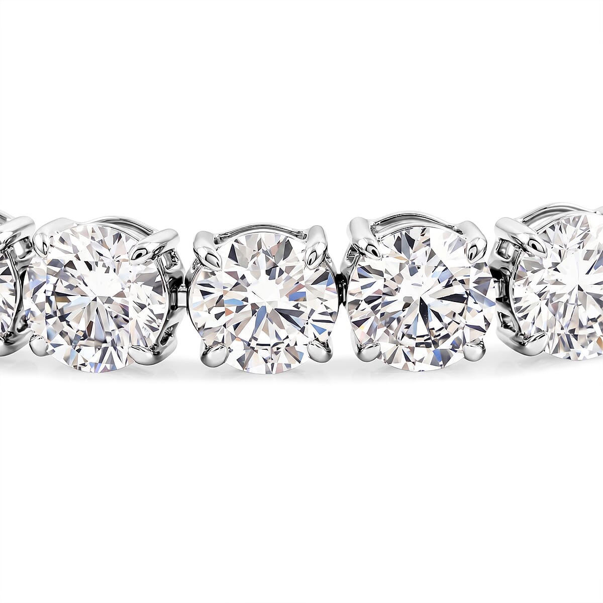 Luxuriant Lab Grown Diamond SI 18.15 ctw Tennis Bracelet in Sterling Silver (7.50 In) image number 3