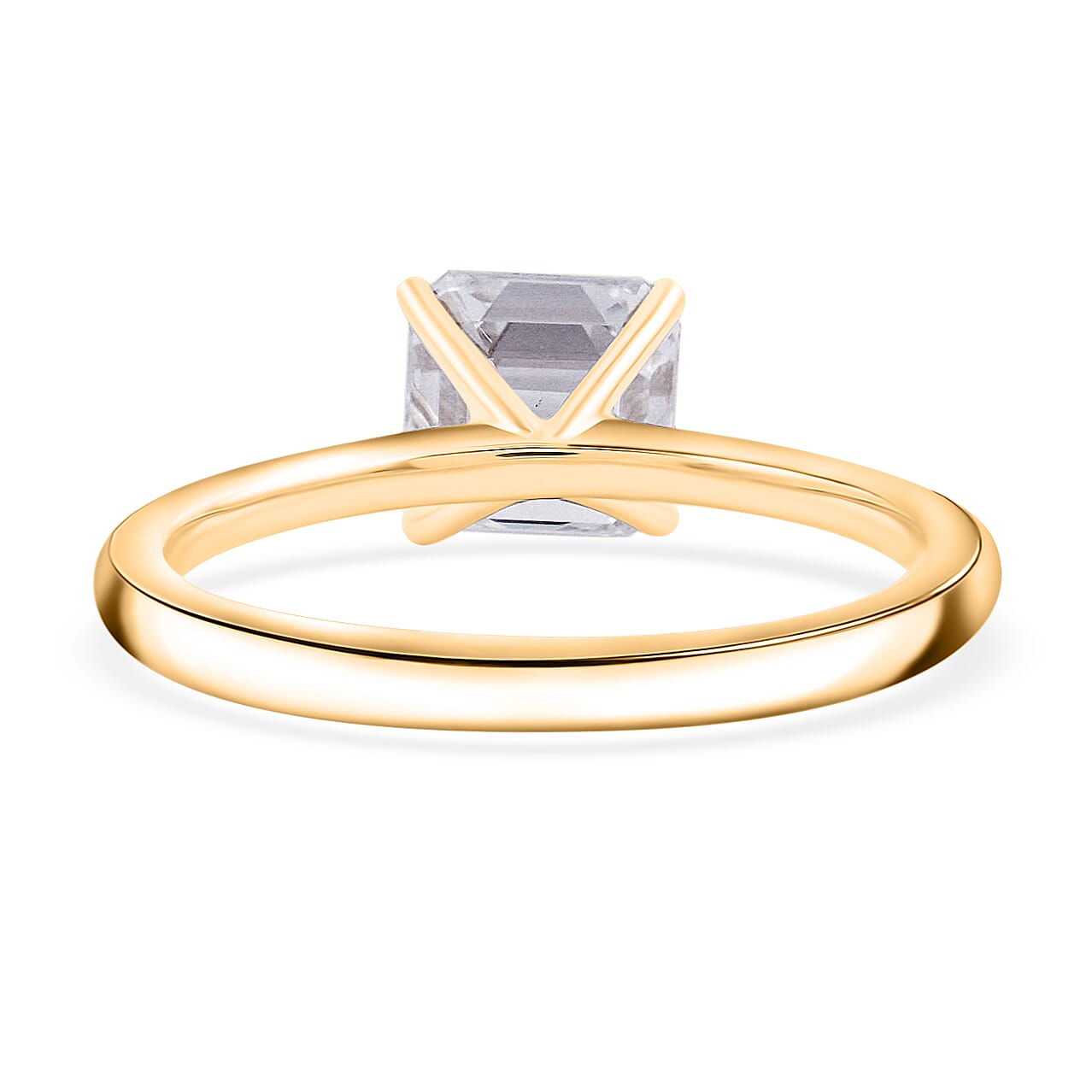 Luxuriant Lab Grown Diamond SI 1.60 ctw Solitaire Ring in 14K YG Over Sterling Silver (Size 6.0)