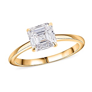 Luxuriant Lab Grown Diamond SI 1.60 ctw Solitaire Ring in 14K YG Over Sterling Silver (Size 8.0)