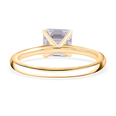 Luxuriant Lab Grown Diamond SI 1.60 ctw Solitaire Ring in 14K YG Over Sterling Silver (Size 8.0)