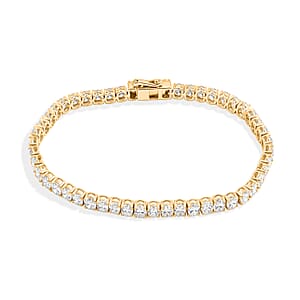 Luxuriant Lab Grown Diamond (G VS) Tennis Bracelet in 14K YG Over Sterling Silver (6.50 In) 10.00 ctw
