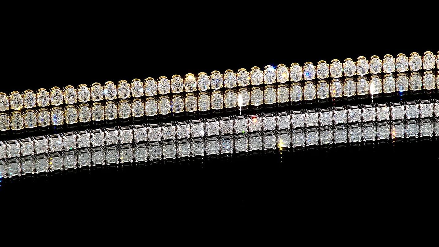 Luxuriant Lab Grown Diamond SI 10.00 ctw Tennis Bracelet in 14K YG Over Sterling Silver (6.50 In)