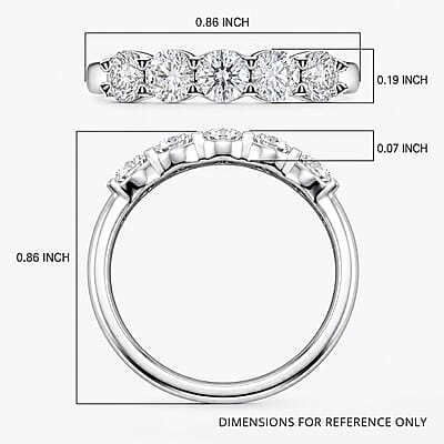 Luxuriant Lab Grown Diamond SI 1.00 ctw Ring in Sterling Silver (Size 5.0)