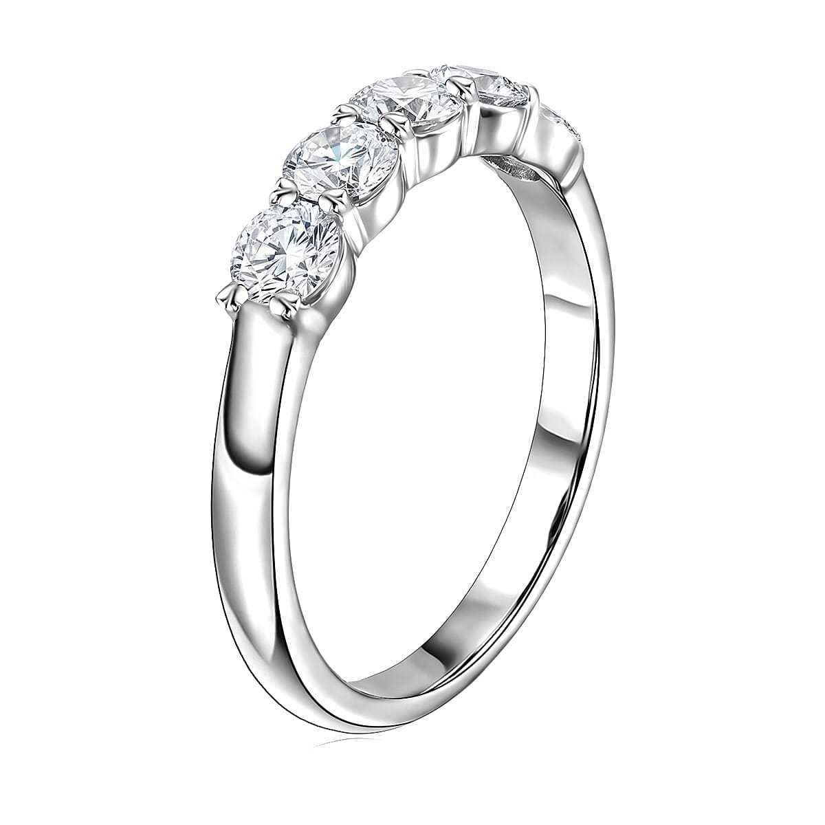 Luxuriant Lab Grown Diamond SI 1.00 ctw Ring in Sterling Silver (Size 11.0) image number 3