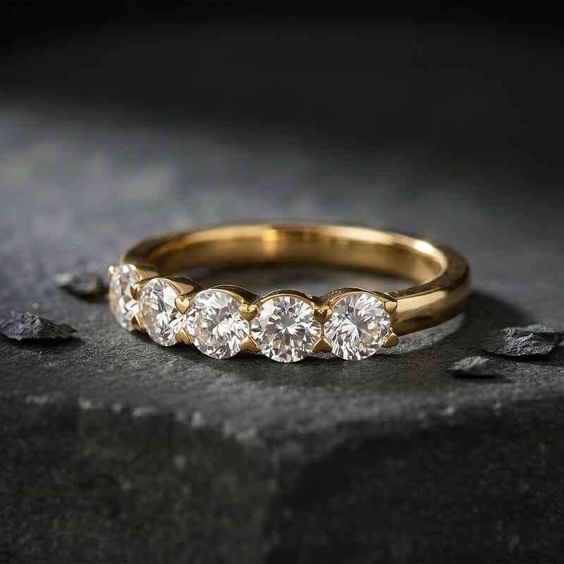 Luxuriant Lab Grown Diamond SI 1.00 ctw Ring in 14K YG Over Sterling Silver (Size 7.0)