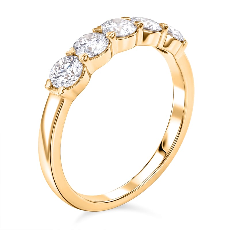 Luxuriant Lab Grown Diamond SI 1.00 ctw Ring in 14K YG Over Sterling Silver (Size 7.0)