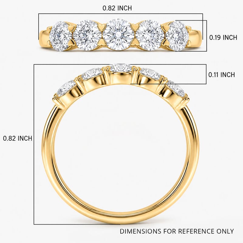 Luxuriant Lab Grown Diamond SI 1.00 ctw Ring in 14K YG Over Sterling Silver (Size 7.0)