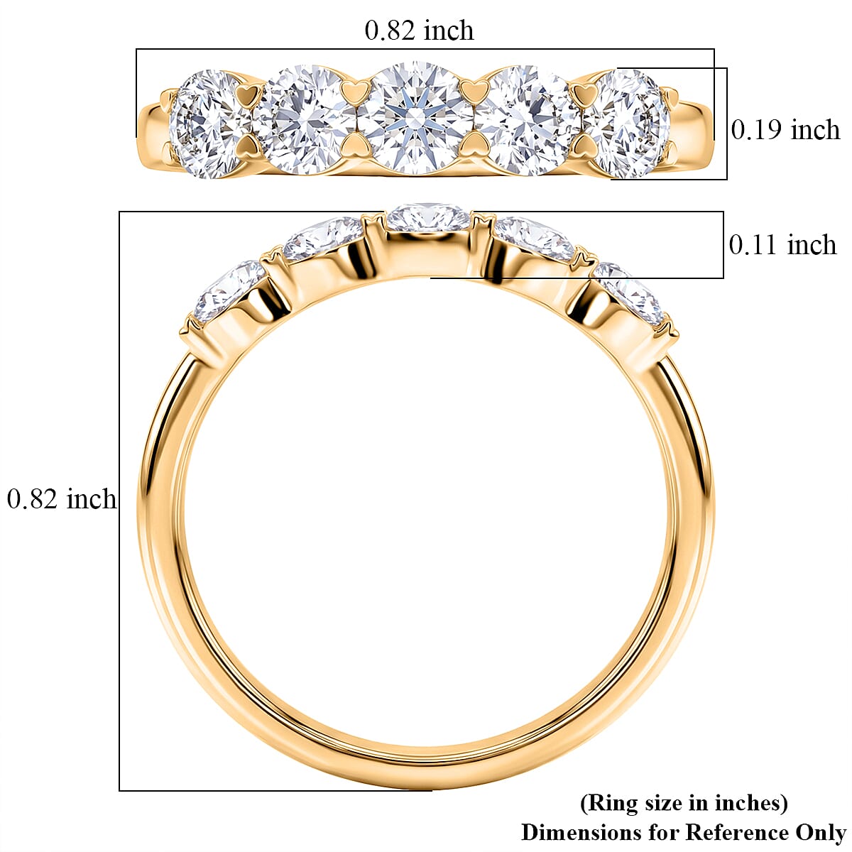 Luxuriant Lab Grown Diamond SI 1.00 ctw Ring in 14K YG Over Sterling Silver (Size 11.0) image number 5