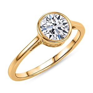 Luxuriant Lab Grown Diamond SI 1.10 ctw Ring in 14K YG Over Sterling Silver (Size 6.0)