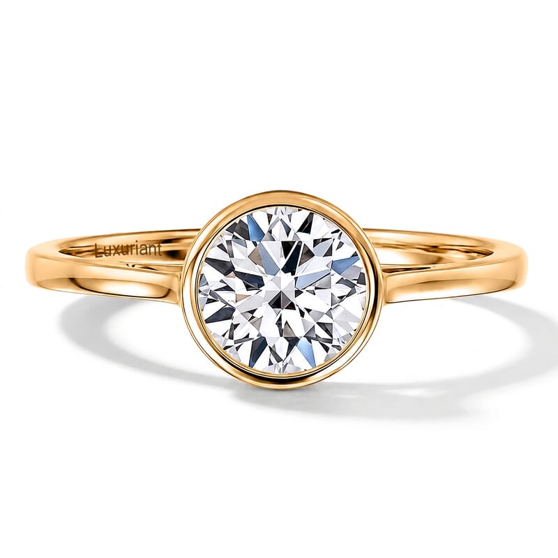 Luxuriant Lab Grown Diamond SI 1.10 ctw Ring in 14K YG Over Sterling Silver (Size 6.0)