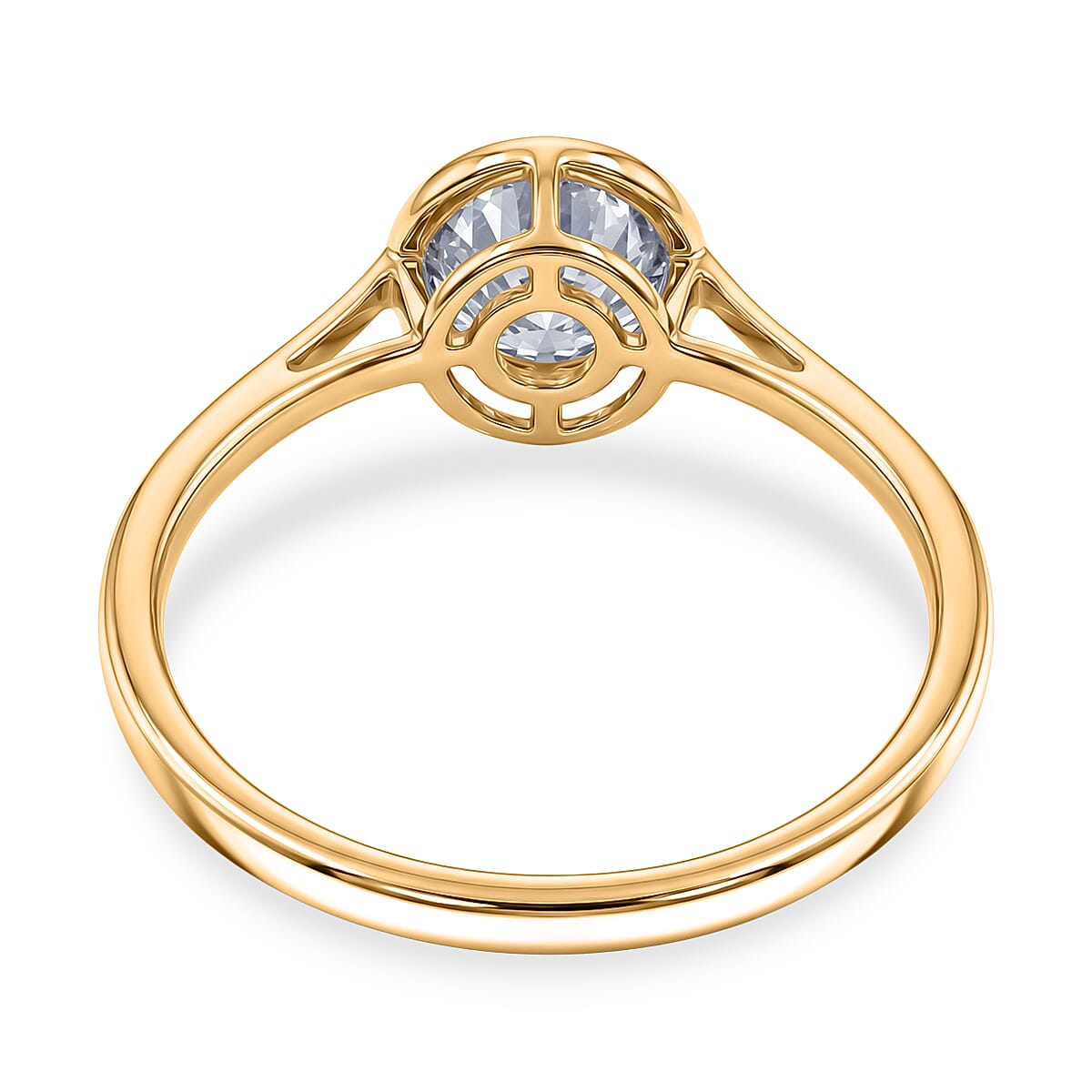 Luxuriant Lab Grown Diamond SI 1.10 ctw Ring in 14K YG Over Sterling Silver (Size 6.0) image number 4