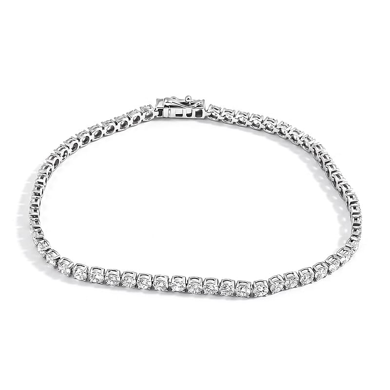 Luxuriant Lab Grown Diamond (SI-VS-G) 4.90 ctw Tennis Bracelet in Sterling Silver (6.50 In)