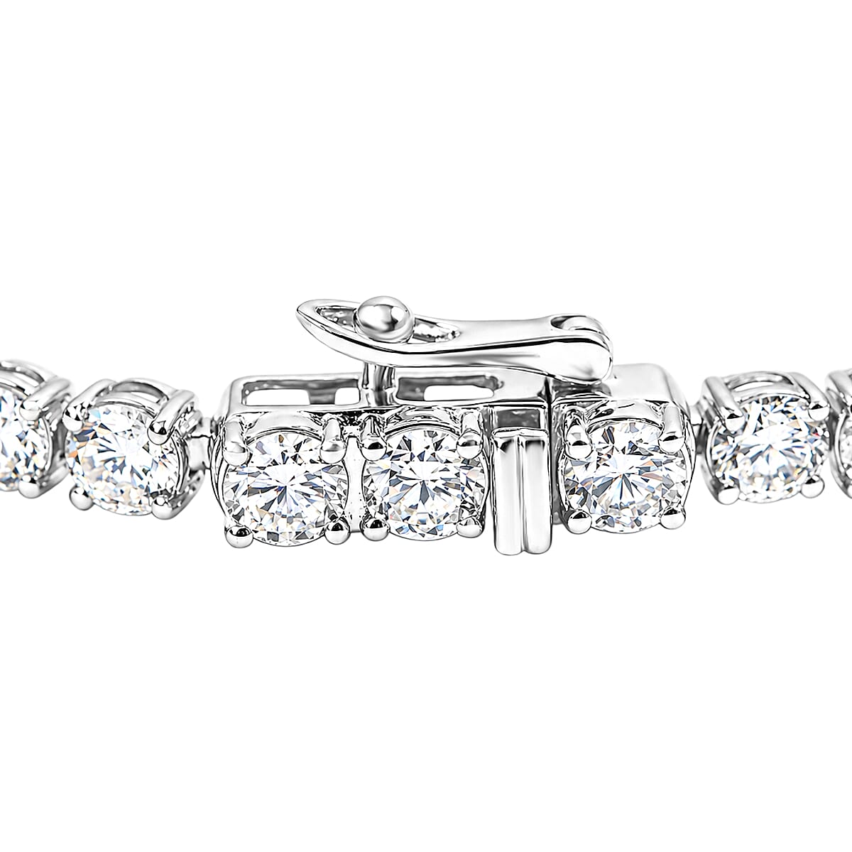 Luxuriant Lab Grown Diamond (SI-VS - G) Tennis Bracelet in Sterling Silver (6.50 In) 4.90 ctw image number 3