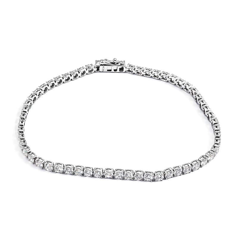 Luxuriant Lab Grown Diamond (SI-VS-G) 5.50 ctw Tennis Bracelet in Sterling Silver (7.00 In)