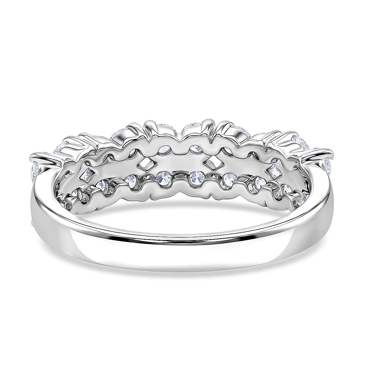 Luxuriant Lab Grown Diamond SI 1.25 ctw Ring in Sterling Silver (Size 5.0)