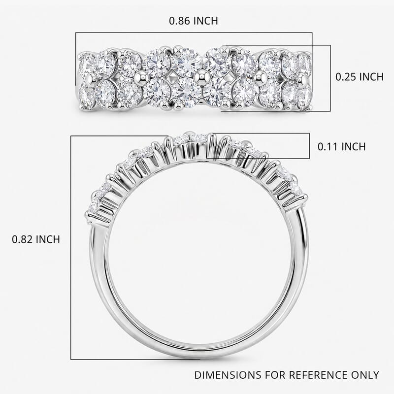 Luxuriant Lab Grown Diamond SI 1.25 ctw Ring in Sterling Silver (Size 5.0)