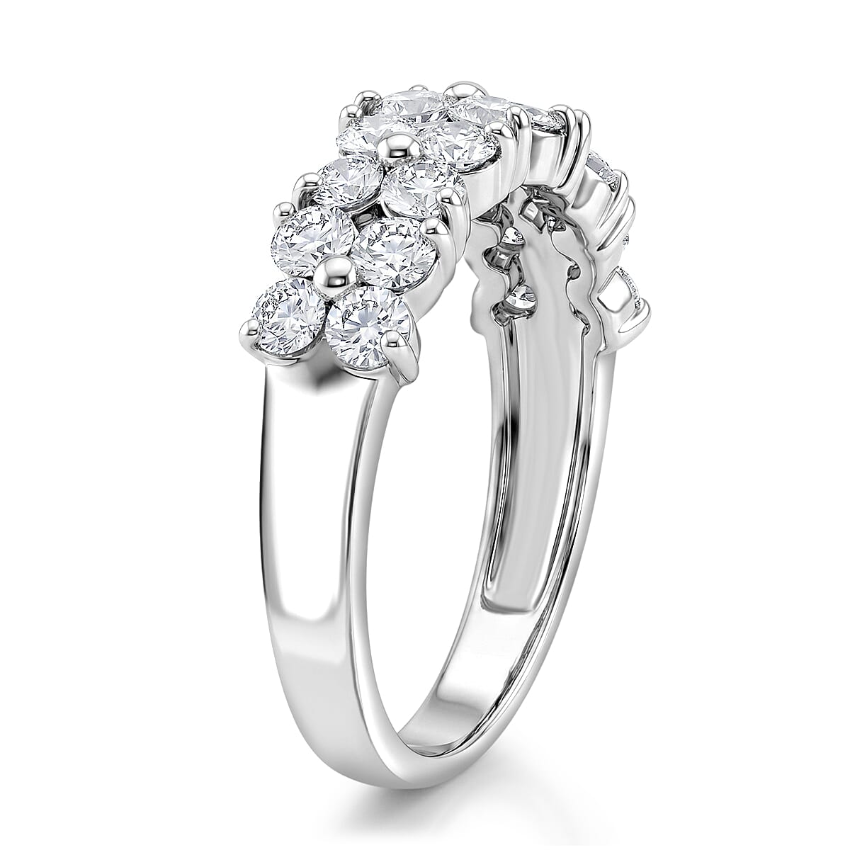Luxuriant Lab Grown Diamond SI 1.25 ctw Ring in Sterling Silver (Size 8.0) image number 3