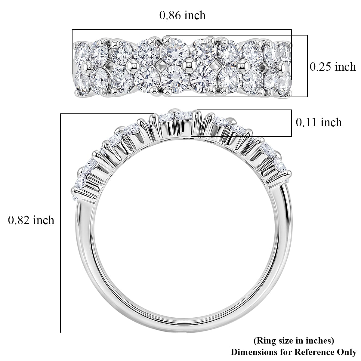 Luxuriant Lab Grown Diamond SI 1.25 ctw Ring in Sterling Silver (Size 8.0) image number 5