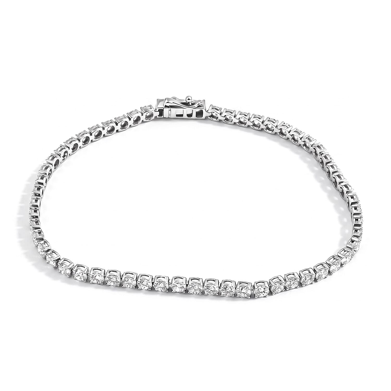 Luxuriant Lab Grown Diamond (SI-VS-G) 5.50 ctw Tennis Bracelet in Sterling Silver (7.50 In)