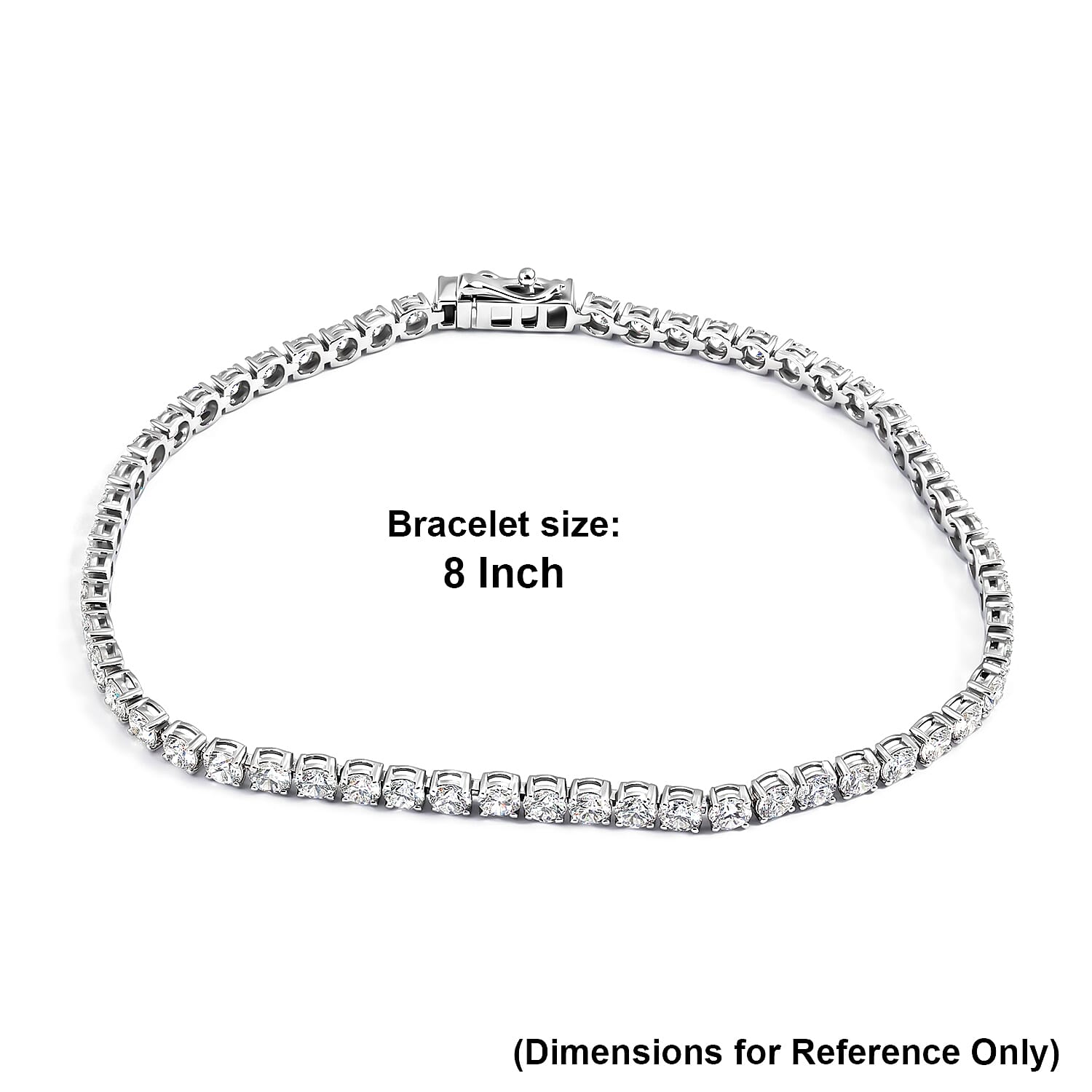 Luxuriant Lab Grown Diamond (SI-VS-G) 6.10 ctw Tennis Bracelet in Sterling Silver (8.00 In)