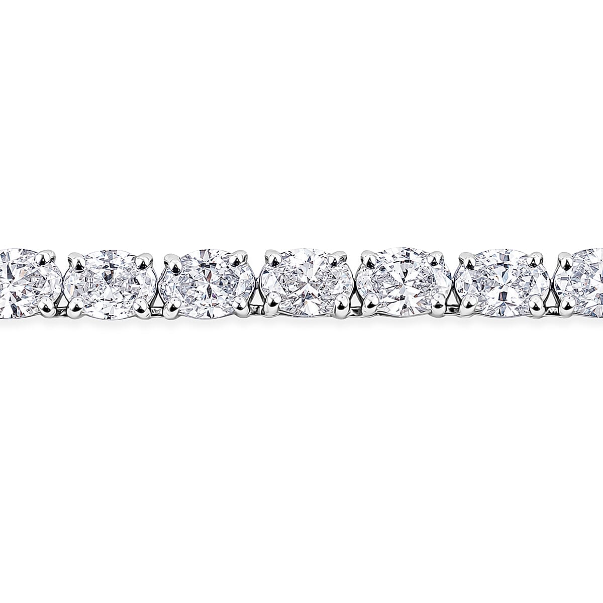 Luxuriant Lab Grown Diamond SI 12.30 ctw Tennis Necklace in Sterling Silver 18 Inches