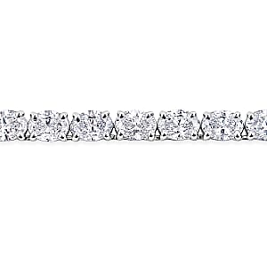 Luxuriant Lab Grown Diamond SI 12.30 ctw Tennis Necklace in Sterling Silver 18 Inches