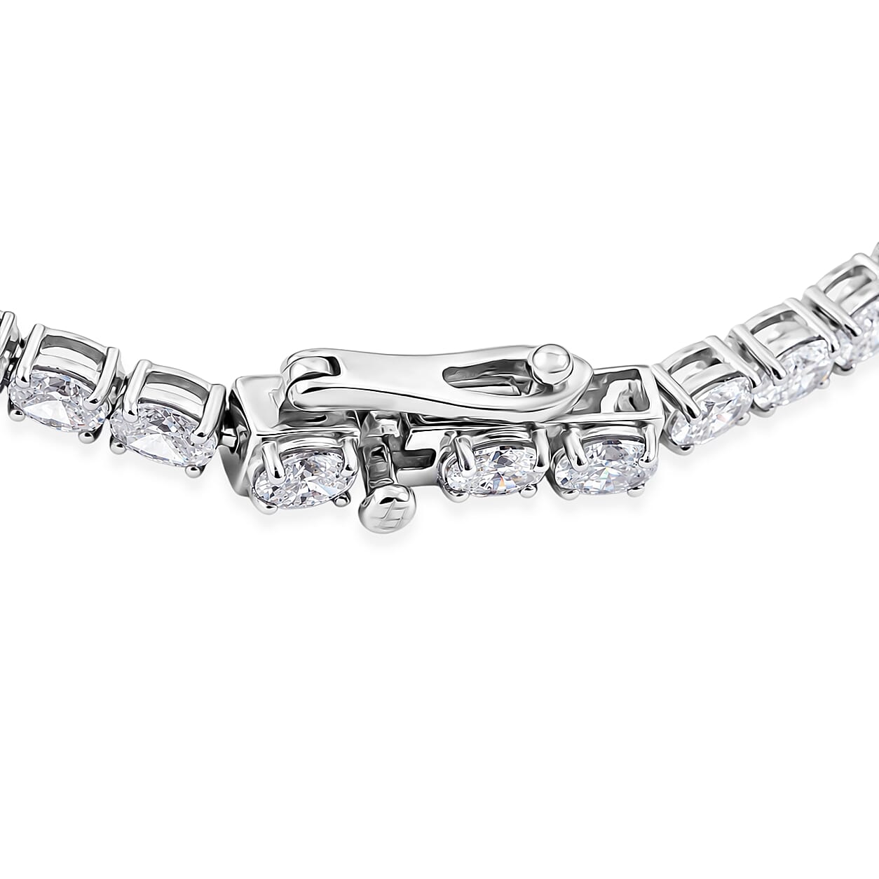 Luxuriant Lab Grown Diamond SI 12.30 ctw Tennis Necklace in Sterling Silver 18 Inches