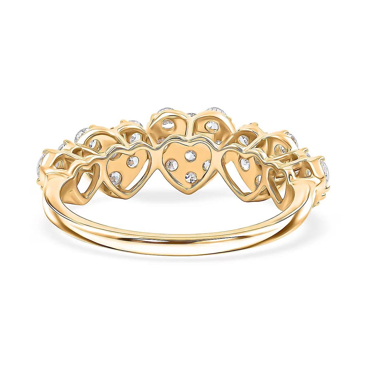 Luxuriant Lab Grown Diamond SI 0.90 ctw Ring in 14K YG Over Sterling Silver (Size 6.0) image number 7