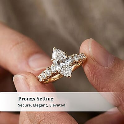 Luxuriant Lab Grown Diamond (SI) 2.15 ctw Ring in 14K Yellow Gold Over Sterling Silver (Size 6.0)