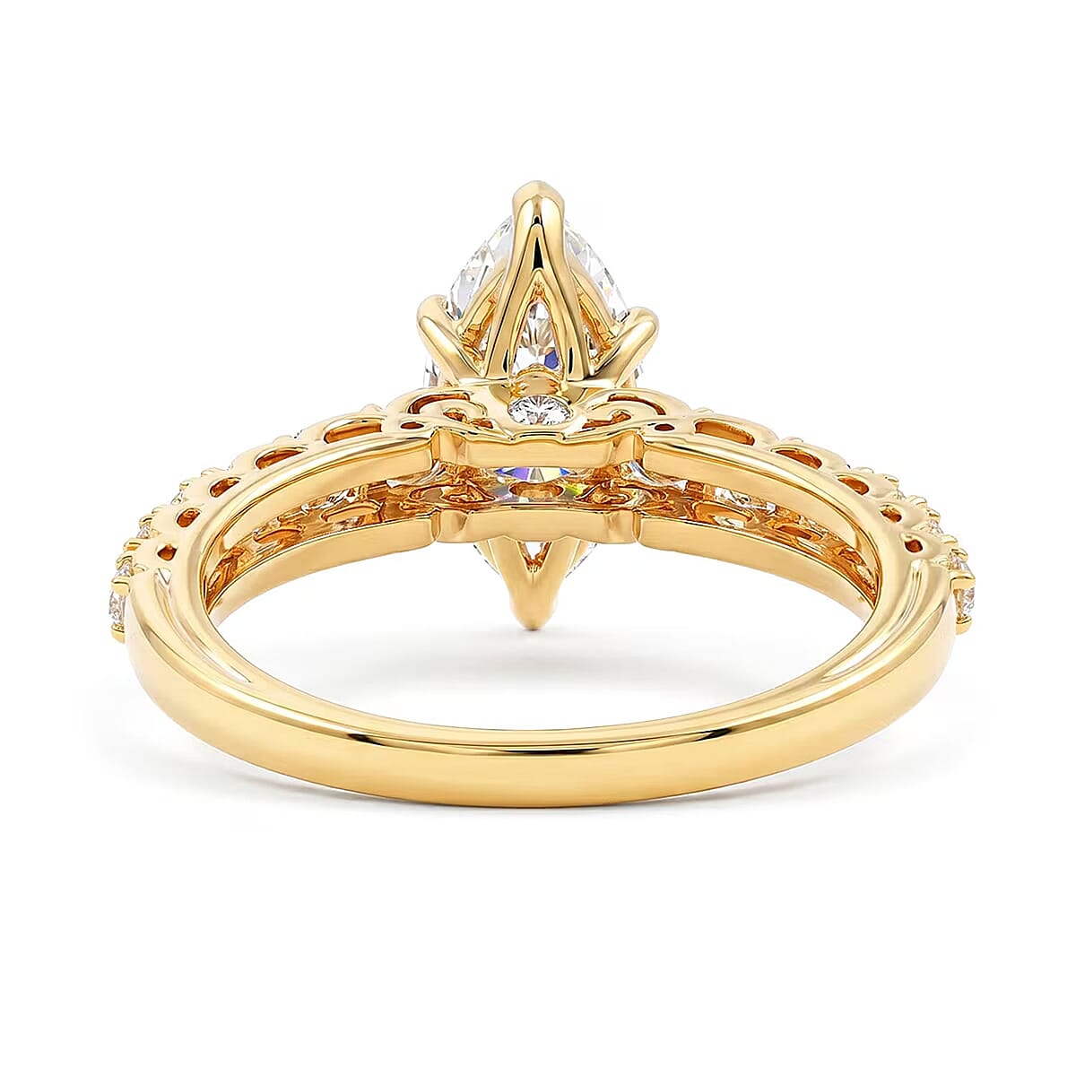 Luxuriant Lab Grown Diamond (SI) 2.15 ctw Ring in 14K Yellow Gold Over Sterling Silver (Size 7.0) image number 7