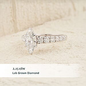 Luxuriant Lab Grown Diamond (SI) 2.15 ctw Ring in Sterling Silver (Size 9.0)