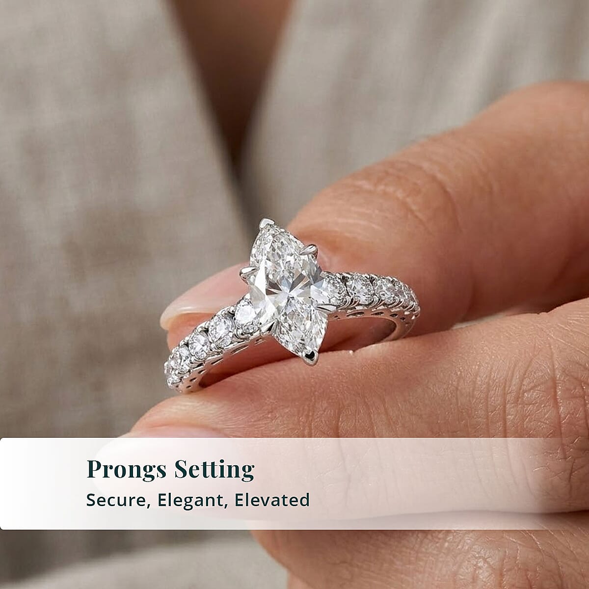 Luxuriant Lab Grown Diamond (SI) 2.15 ctw Ring in Sterling Silver (Size 9.0) image number 5