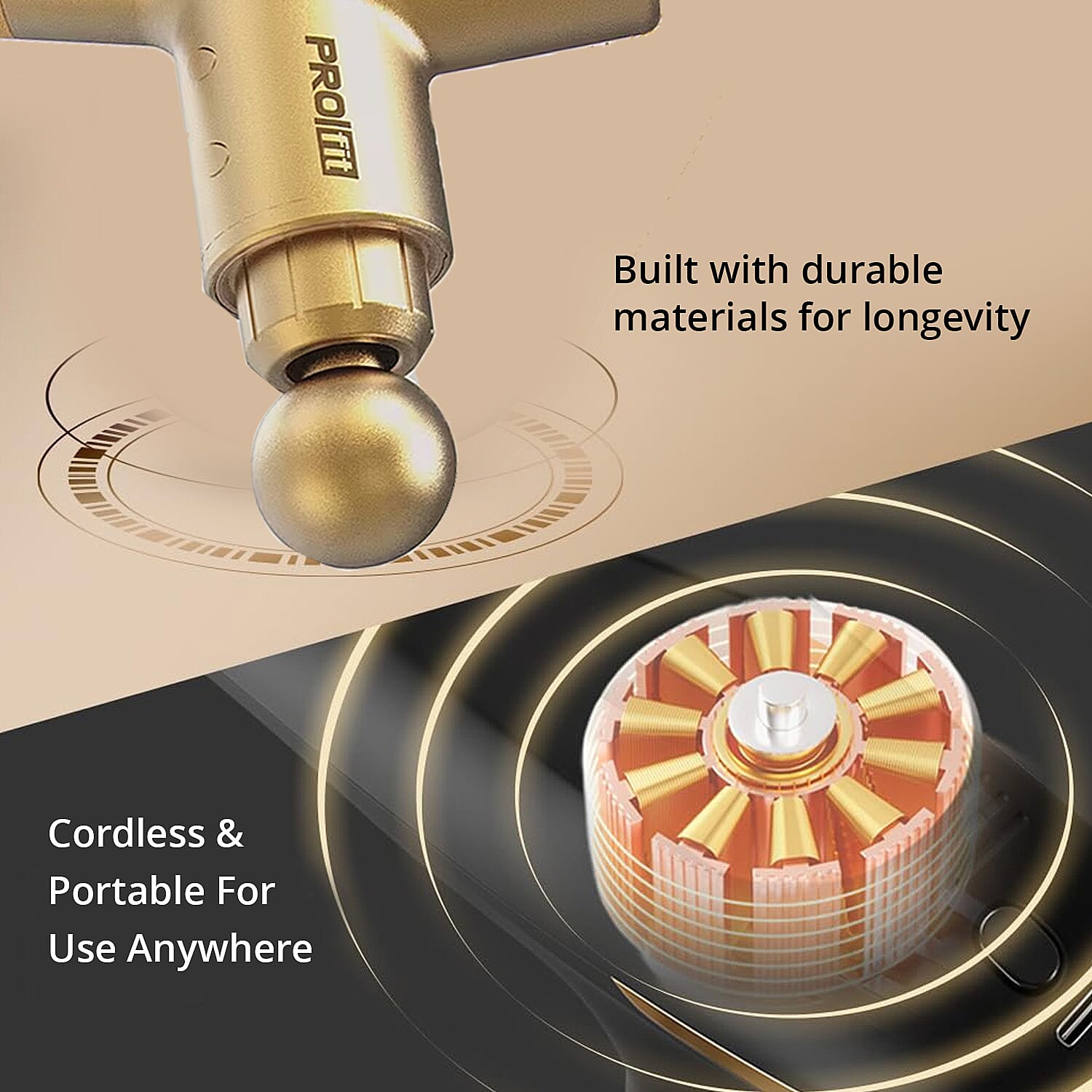 Memorial Day Doorbuster Golden Profit Massager Gun with Carry Case